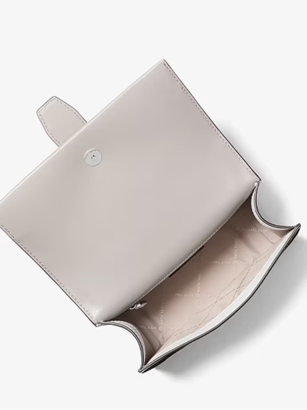 Michael Kors Optic White with Taupe Trim Crossbody Bag - Picture 2 of 2